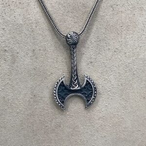 It is a carefully crafted product made of 925 sterling silver. Damascus Steel Necklace Fully Handcrafted. Damascus Steel Axe Necklace Viking Axe Pendant, Damascus steel, Warrior Necklace Talisman Jewelry, Gift For Him